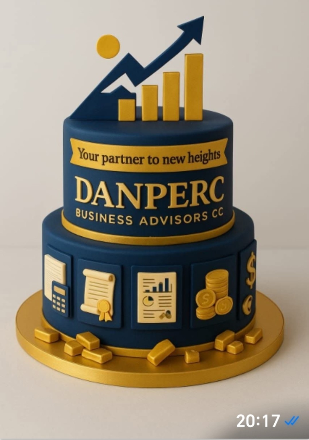 Danperc Business Advisors CC 29th anniversary celebration cake