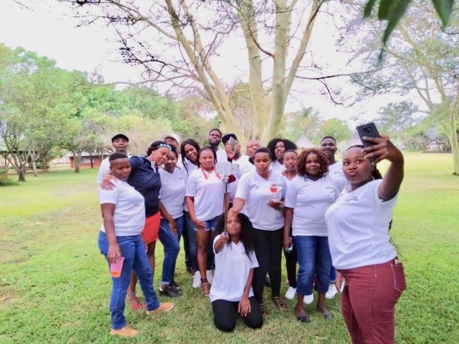 Danperc team enjoying an outdoor celebration